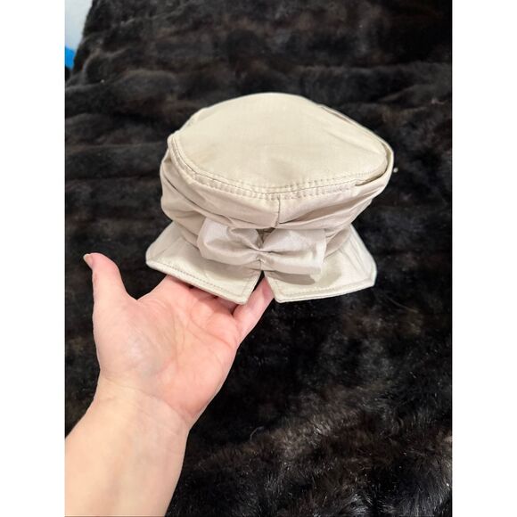 No Brand Accessories - Balke cream Tan bow packable hat one size